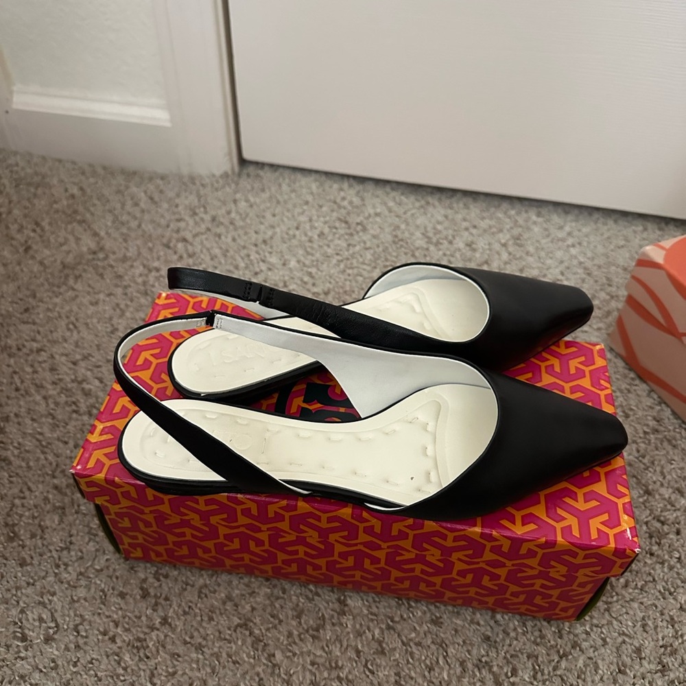 SARTO By Franco Sarto Black Slingback Heels